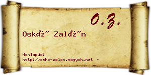 Oskó Zalán névjegykártya