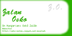 zalan osko business card